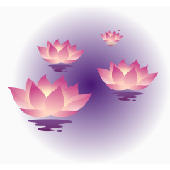 飘浮莲花灯矢量