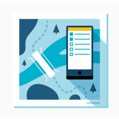 矢量扁平化科技演示图