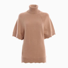 女士罗纹设计高领针织衫