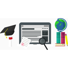 矢量教育和学习工具插图