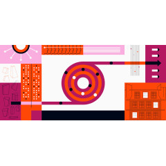 扁平彩色创意图形