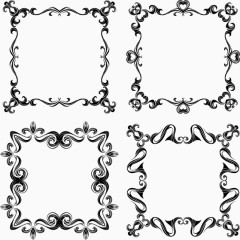 巴洛克风格边框纹样矢量素材