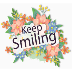 花朵背景人生格言