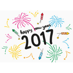 新年彩色烟花元旦烟花