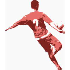 水彩足球运动员矢量图