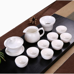 黑色木板上的茶具茶壶