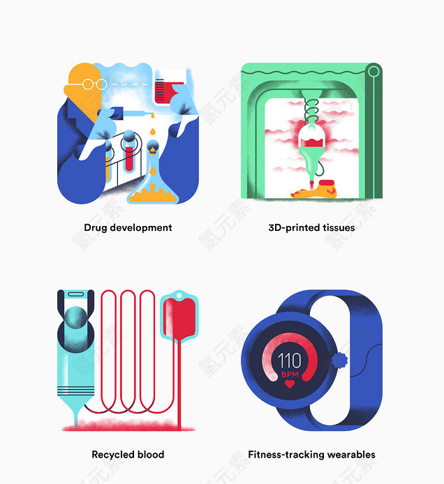 卡通医疗健康图标