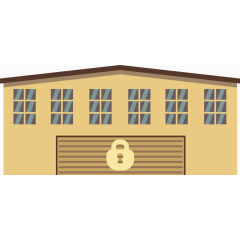 矢量创意设计黄色厂房仓库图