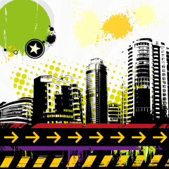 矢量元素印象城市