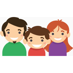 矢量愉快的一家人