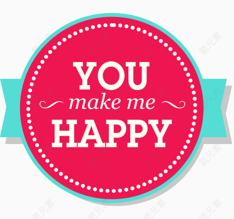 矢量书签英文圆形红色绿色价签