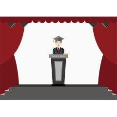 矢量讲台毕业演讲
