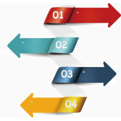 矢量PPT设计箭头目录数据图