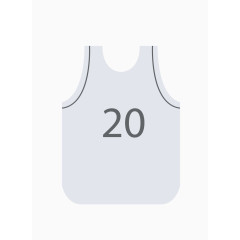 矢量白色跨梁背心男士运动背心