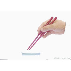 手拿筷子图片
