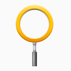 黄色渐变圆圈放大镜