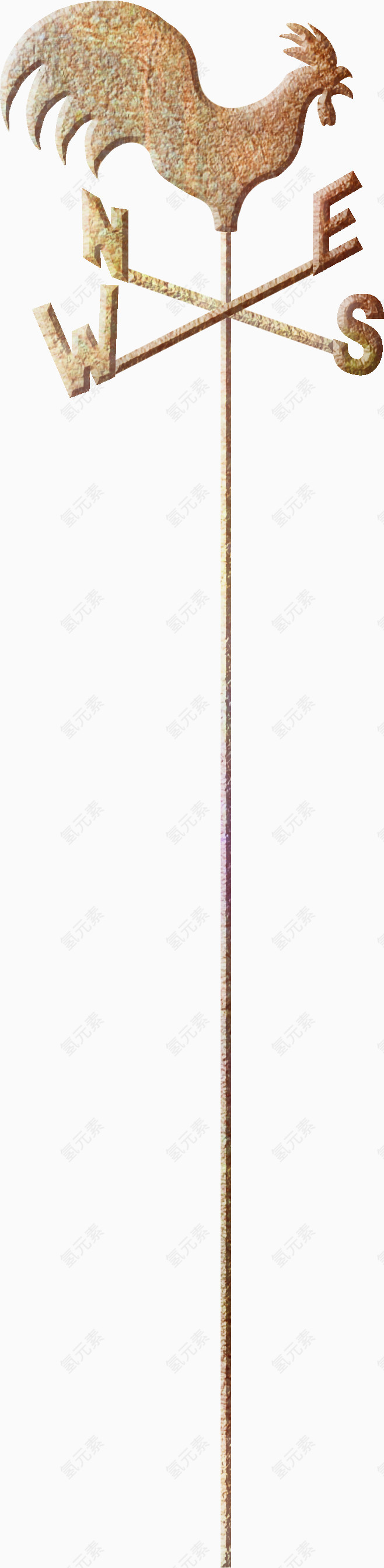 棕色锈迹金属公鸡