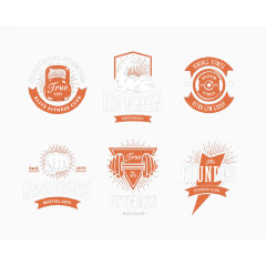 拳击杠铃健身标签