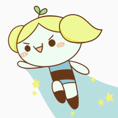 长草颜文字飞天小女警形象