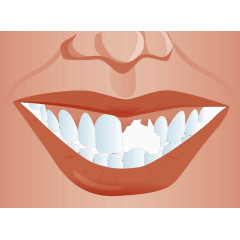 绘画嘴巴牙齿