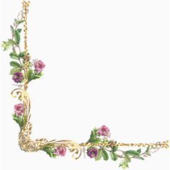 玫瑰花边框图案