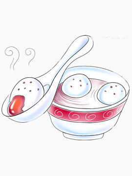 芝麻豆沙馅的汤圆
