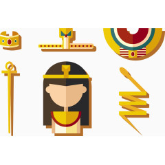 矢量埃及女王素材