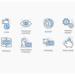 时尚线性图标设计矢量素材