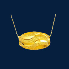 周大福波纹黄金转运珠