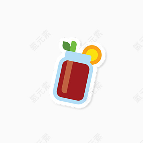 手绘果汁素材