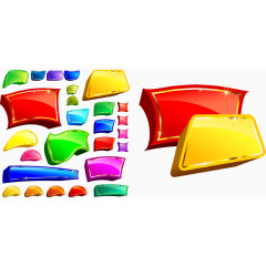 卡通风格立体公告牌矢量素材