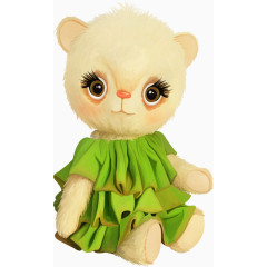 可爱玩具小熊公主布偶