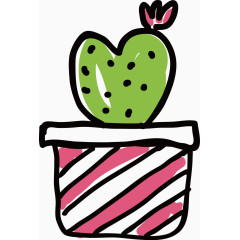 定制爱心款盆景类仙人掌