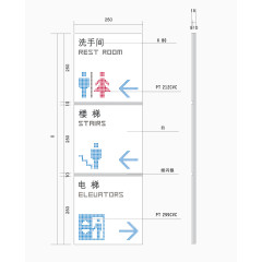 洗手间导视设计图制作图