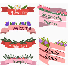 粉红色春天横幅