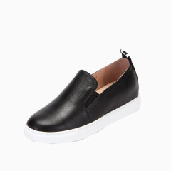 纯色真皮板鞋