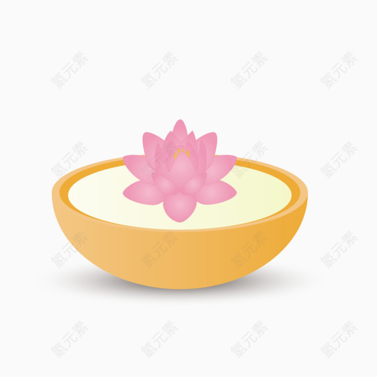 矢量水中莲花