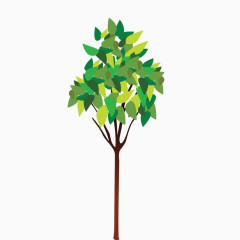 植树的卡通绘画