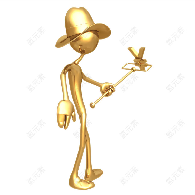 超清晰3D小金人