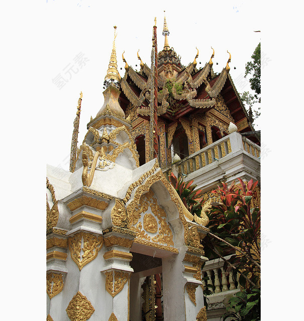 泰国清迈镀金佛寺