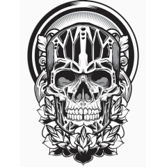 黑白骷髅头