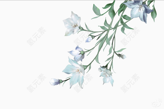 唯美中国古风水彩插画