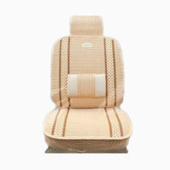 浅色针织布质汽车坐垫