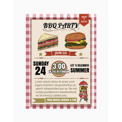 矢量手绘快餐厅宣传单