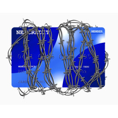 绑着铁丝的银行卡