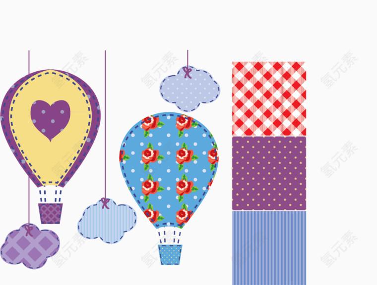 热气球素材