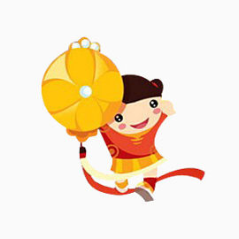 小女孩矢量素材