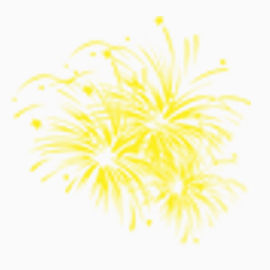黄色烟花绽放