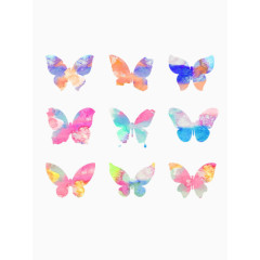 水彩蝴蝶插画矢量图