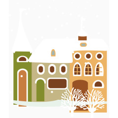 大雪房子冬季素材